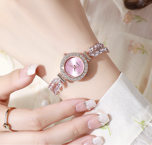 Reloj de Lujo con Cristal Rosado