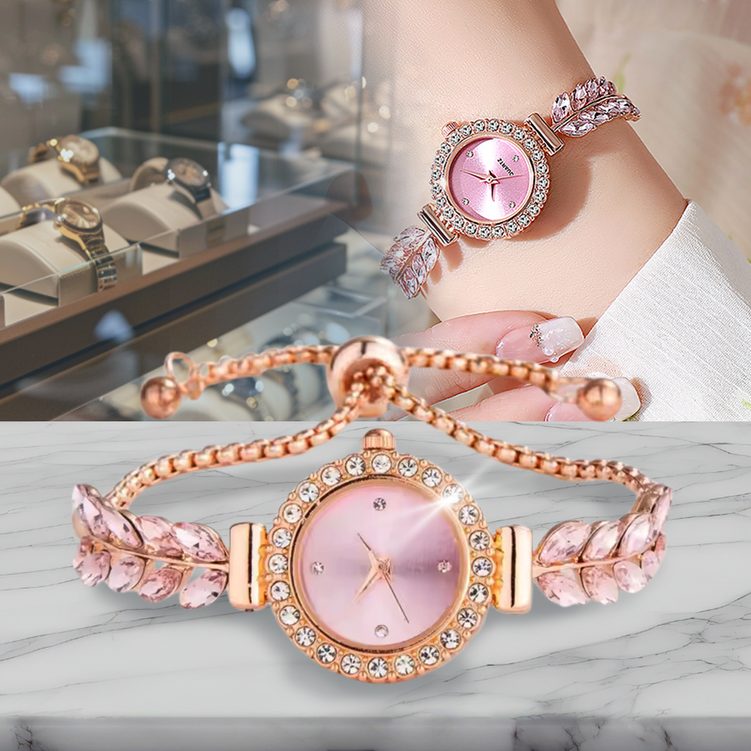 Reloj de Lujo con Cristal Rosado