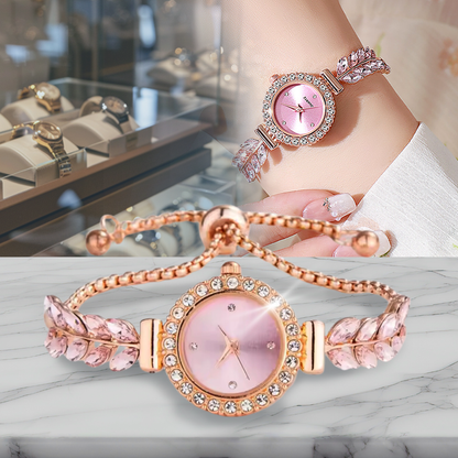 Reloj de Lujo con Cristal Rosado