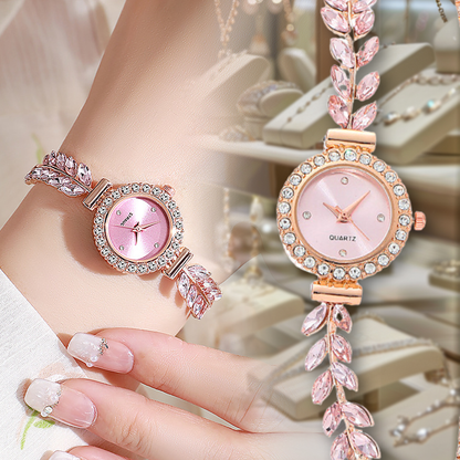 Reloj de Lujo con Cristal Rosado